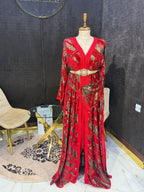Caftan Rouge Qatifet l'Hwa