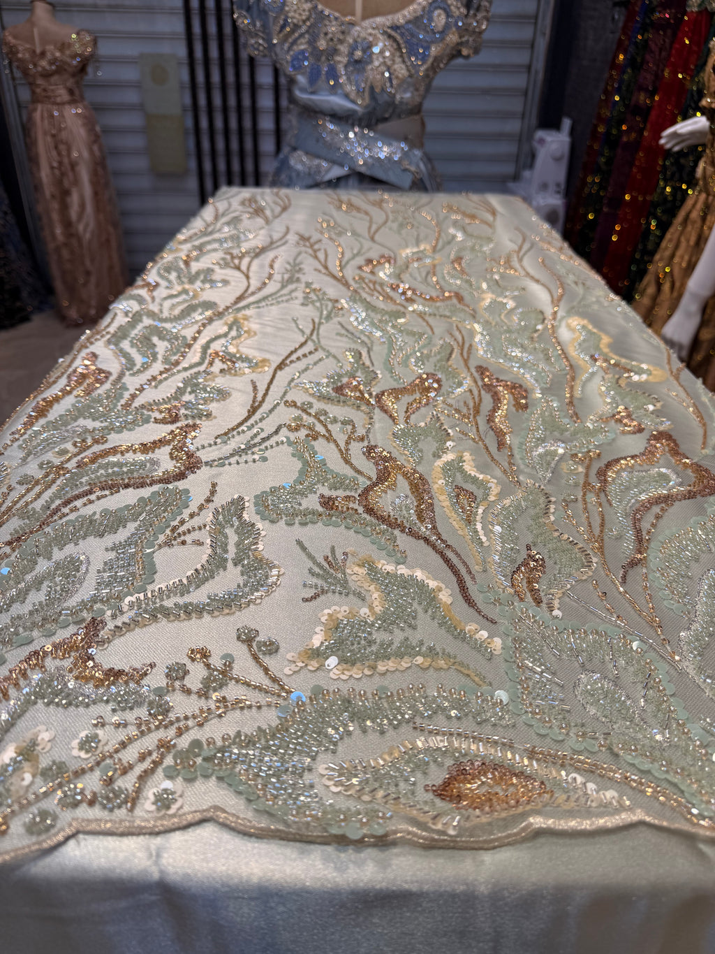 Tulle classy vert deau