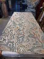 Tulle classy vert deau fond beige