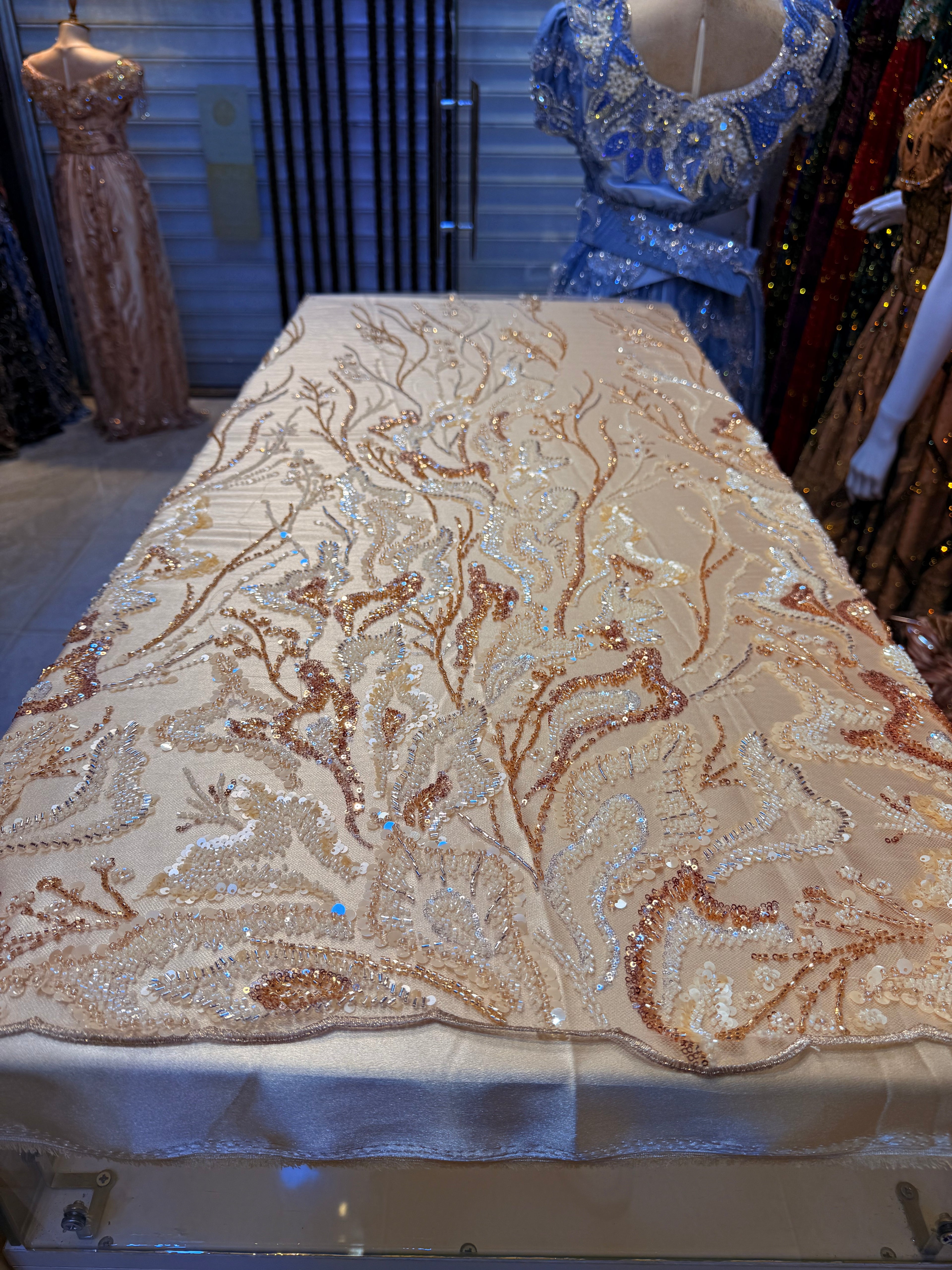 Tulle classy dore beige