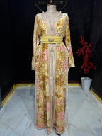 Caftan Beige Qatifet l'Hwa