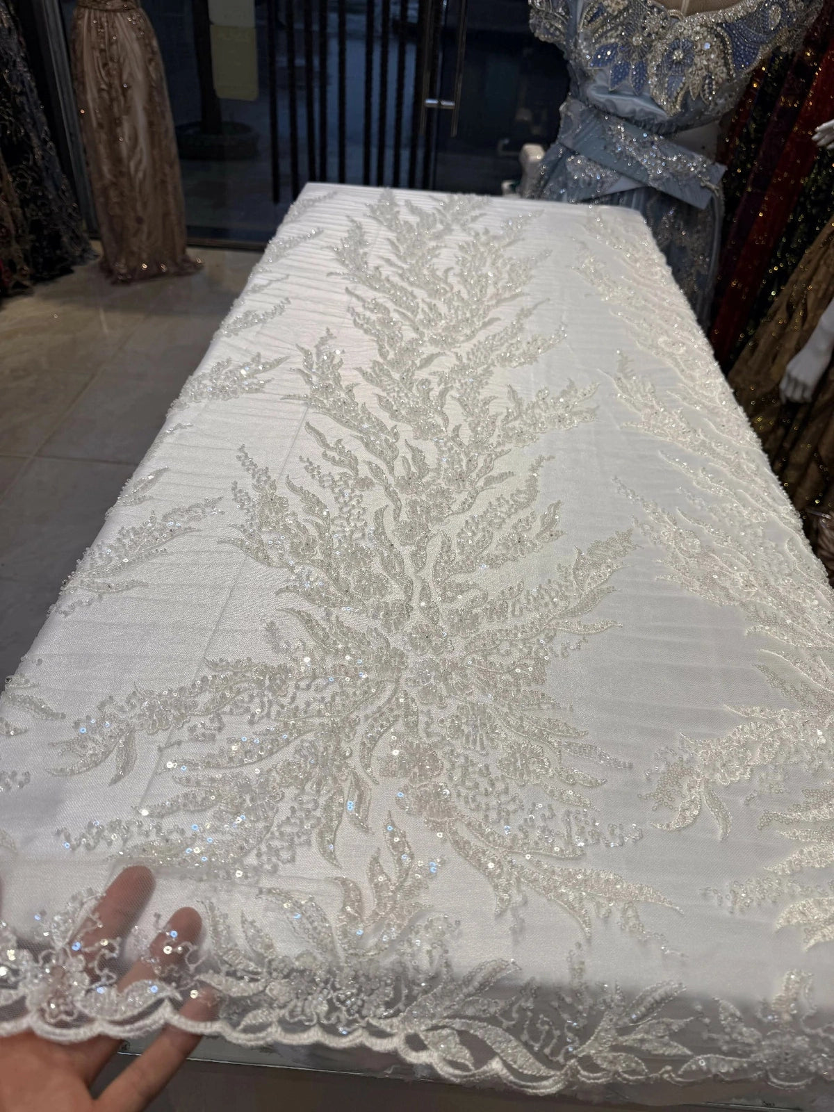 Tissu Blanc Neige