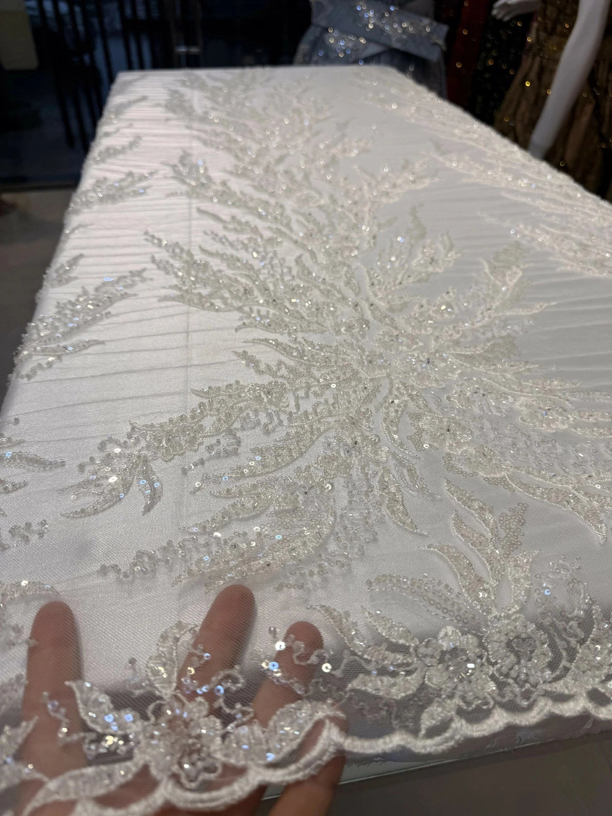 Tissu Blanc Neige