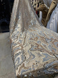 Tulle Classy Dore Blue Ciel